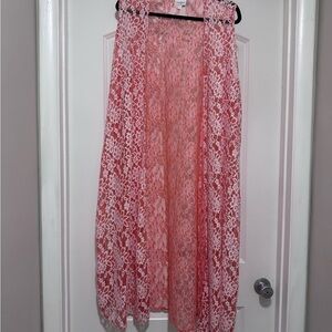 LuLaRoe Joy Floral Sleeveless Duster Vest Size L